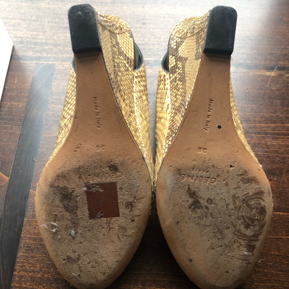 Celine Peep-Toe Wedge Heel In Python - image 5